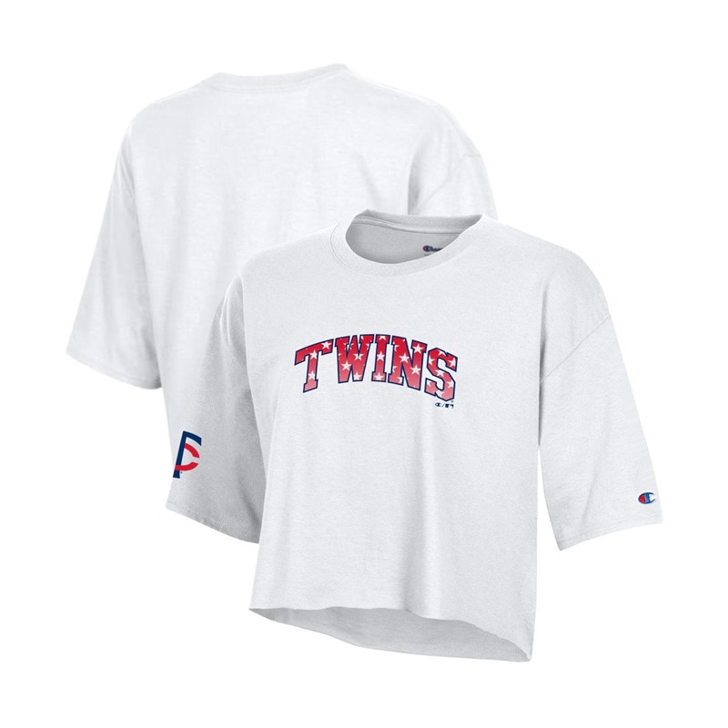 Champion Women's Boyfriend Cropped Americana T-Shirt
